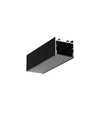 1m aluminiumprofil VARIO30-02 ACDE-9/TY - Svart anodiserad, utanpåliggande, LED-skena