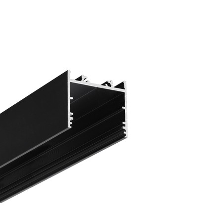 2m aluminiumprofil VARIO30-02 ACDE-9/TY - Svart anodiserad, utanpåliggande, LED-skena