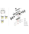 2m aluprofil VARIO30-02 ACDE-9/TY - Vit lackerad, utanpåliggande, LED-skena