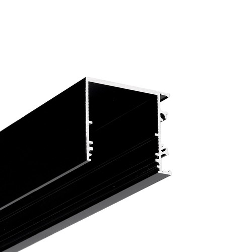 1m aluprofil VARIO30-03 ACDE-9/TY - Svart anodiserad, utanpåliggande, LED-skena