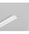 1m aluprofil BEGTIN12 J/S - Vit lackerad, inbyggd, LED-skena