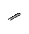 40 st. 2m aluprofil BEGTIN12 J/S - Svart anodiserad, inbyggd, LED-skena