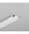 2m aluprofil DIAGONAL10 C - Vitlackerad, inbyggd, LED-skena