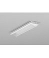 2m aluprofil DIAGONAL10 C - Vitlackerad, inbyggd, LED-skena