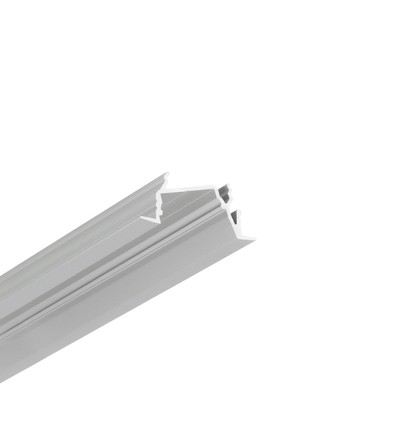 1m aluprofil DIAGONAL14 F/TY - Anodiserad, infälld, LED skena