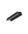 1m aluminiumprofil DIAGONAL14 F/TY - Svart anodiserad, inbyggd, LED-skena