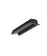 1m aluminiumprofil DIAGONAL14 F/TY - Svart anodiserad, inbyggd, LED-skena