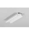 1m aluprofil DIAGONAL14 F/TY - Vitlackerad, infälld, LED-skena