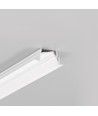 2m aluprofil DIAGONAL14 F/TY - Vitlackerad, infälld, LED-skena