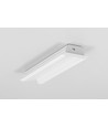 2m aluprofil DIAGONAL14 F/TY - Vitlackerad, infälld, LED-skena