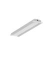 1 m aluprofil GROOVE10 BC/UX - Obehandlad aluminium, inbyggd, LED-skena