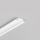 1m aluprofil GROOVE10 BC/UX - Vitlackerad, infälld, LED-skena