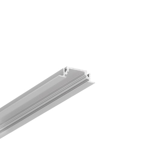 2m aluprofil GROOVE10 BC/UX - Anodiserad, inbyggd, LED-skena