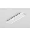 1m aluprofil GROOVE10 BC/UX - Vitlackerad, infälld, LED-skena