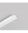 2m aluminiumprofil GROOVE10 BC/UX - Vitlackerad, infälld, LED-skena
