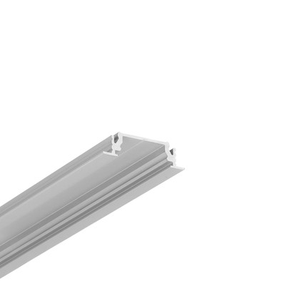 1m aluprofil GROOVE14 EE7F/TY - Anodiserad, inbyggd, LED skena