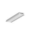 1m aluprofil GROOVE14 EE7F/TY - Anodiserad, inbyggd, LED skena