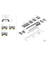 1m aluprofil GROOVE14 EE7F/TY - Svart anodiserad, inbyggd, LED-skena