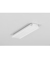 1m aluprofil GROOVE14 EE7F/TY - Vitlackerad, inbyggd, LED-skena