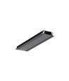 2m aluprofil GROOVE14 EE7F/TY - Svart anodiserad, inbyggd, LED-skena