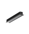 1m aluprofil SMART-IN10 AC2/Z - Svart anodiserad, inbyggd, LED-skena