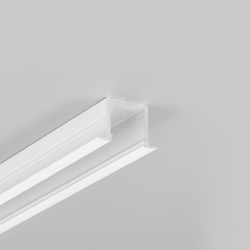 2m aluprofil SMART-IN16 BC3/U4 - Vitlackerad, infälld, LED-skena