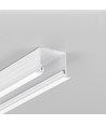 1m aluprofil LINEA-IN20 EE7F/U7 - Vitlackerad, infälld, LED-skena