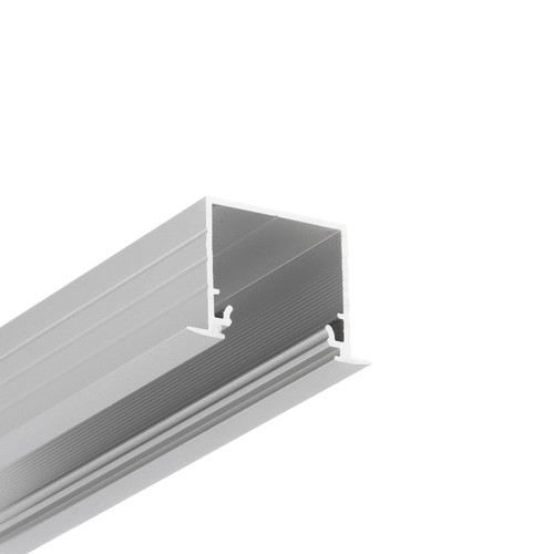 2m aluprofil LINEA-IN20 EE7F/U7 - Anodiserad, inbyggd, LED-skena