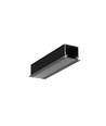 2m aluprofil LINEA-IN20 EE7F/U7 - Svart anodiserad, inbyggd, LED-skena