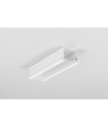 2m aluprofil LINEA-IN20 EE7F/U7 - Vitlackerad, infälld, LED-skena