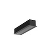 2m aluprofil LINEA-IN20 EE7F/U7 - Svart anodiserad, inbyggd, LED-skena