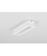 2m aluprofil LINEA-IN20 EE7F/U7 - Vitlackerad, infälld, LED-skena