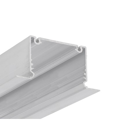 2m aluprofilskena PHIL RECESSED C10 - Obehandlad aluminium, infälld, LED-list