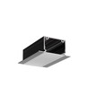 1m aluminiumprofil PHIL RECESSED C10 - Svartlackerad, inbyggd, LED-skena