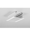 2m aluprofil PHIL RECESSED C10 - Vitlackerad, inbyggd, LED-skena