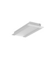 1m aluminiumprofil FLAT8 H/UX - Obehandlad aluminium, inbyggd, LED-skena
