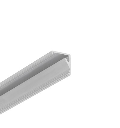 2m aluprofil CABI12 E - Obehandlad aluminium, hörn, LED-skena