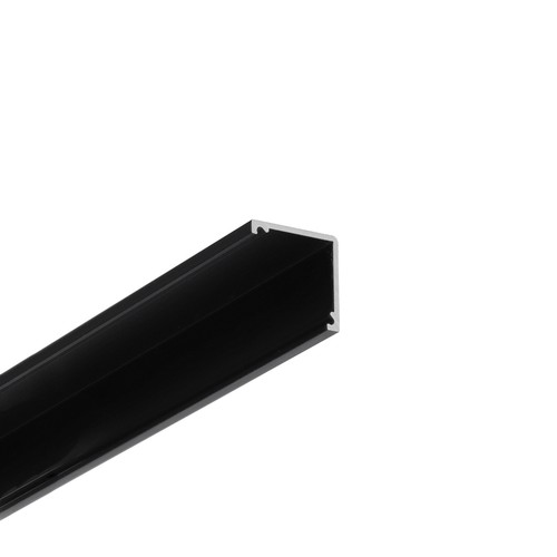 1m aluprofil CABI12 DUO E - Svart anodiserad, hörn, LED skena