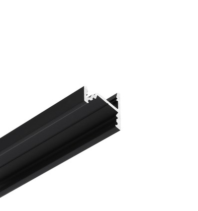 2m aluprofil CORNER10.V2 A1C/U1 - Svart anodiserad, hörn, LED-skena