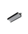 2m aluprofil CORNER12.V2 EF/U - Svart anodiserad, hörn, LED skena