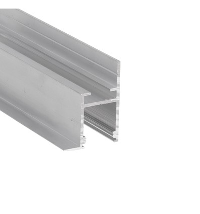 2m aluprofil FRAME14 BC/Q - Obehandlad aluminium, inbyggnad, LED-skena
