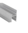 2m aluprofil FRAME14 BC/Q - Obehandlad aluminium, inbyggnad, LED-skena