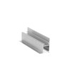 2m aluprofil FRAME14 BC/Q - Obehandlad aluminium, inbyggnad, LED-skena