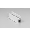 2m aluprofil FRAME14 BC/Q - Vitlackad, inklädnad, LED-skena