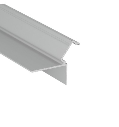 2m aluminiumprofil GLOW12 DOWN A1C - Anodiserad, infällning, LED-skena