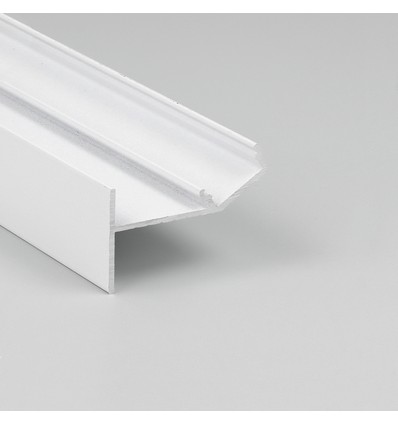 1m aluprofil GLOW12 UP A1C - Vitlackerad, för infräsning, LED-skena