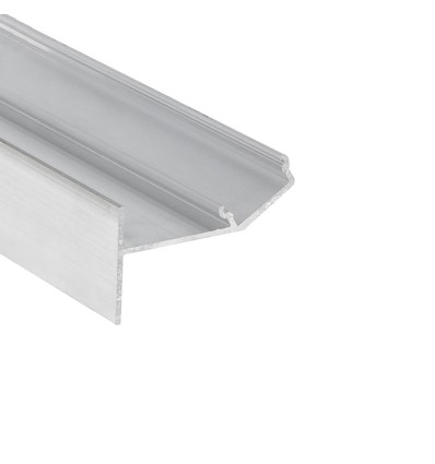 2m aluprofil GLOW12 UP A1C - Obehandlad aluminium, ispackling, LED-skena