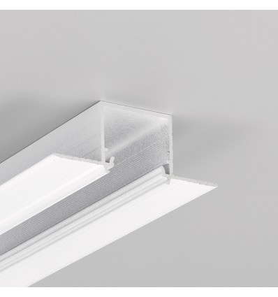 1m aluprofil LINEA-IN20 TRIMLESS EE7F - Vit lackerad, spackling, LED-skena