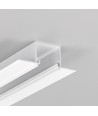 1m aluprofil LINEA-IN20 TRIMLESS EE7F - Vit lackerad, spackling, LED-skena