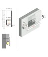 2m aluprofil OMNI10 AC2 PLUS - Obehandlad aluminium, infällning, LED-skena